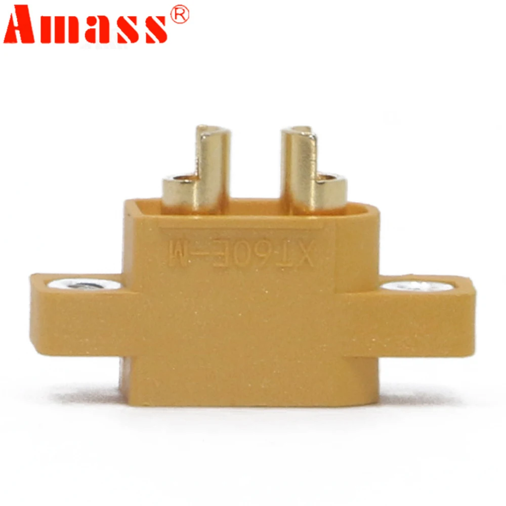 AMASS XT60E-M Mountable XT60 Male Plug Connector 4.23g For Racing Models Multicopter Fixed Board DIY Spare Part