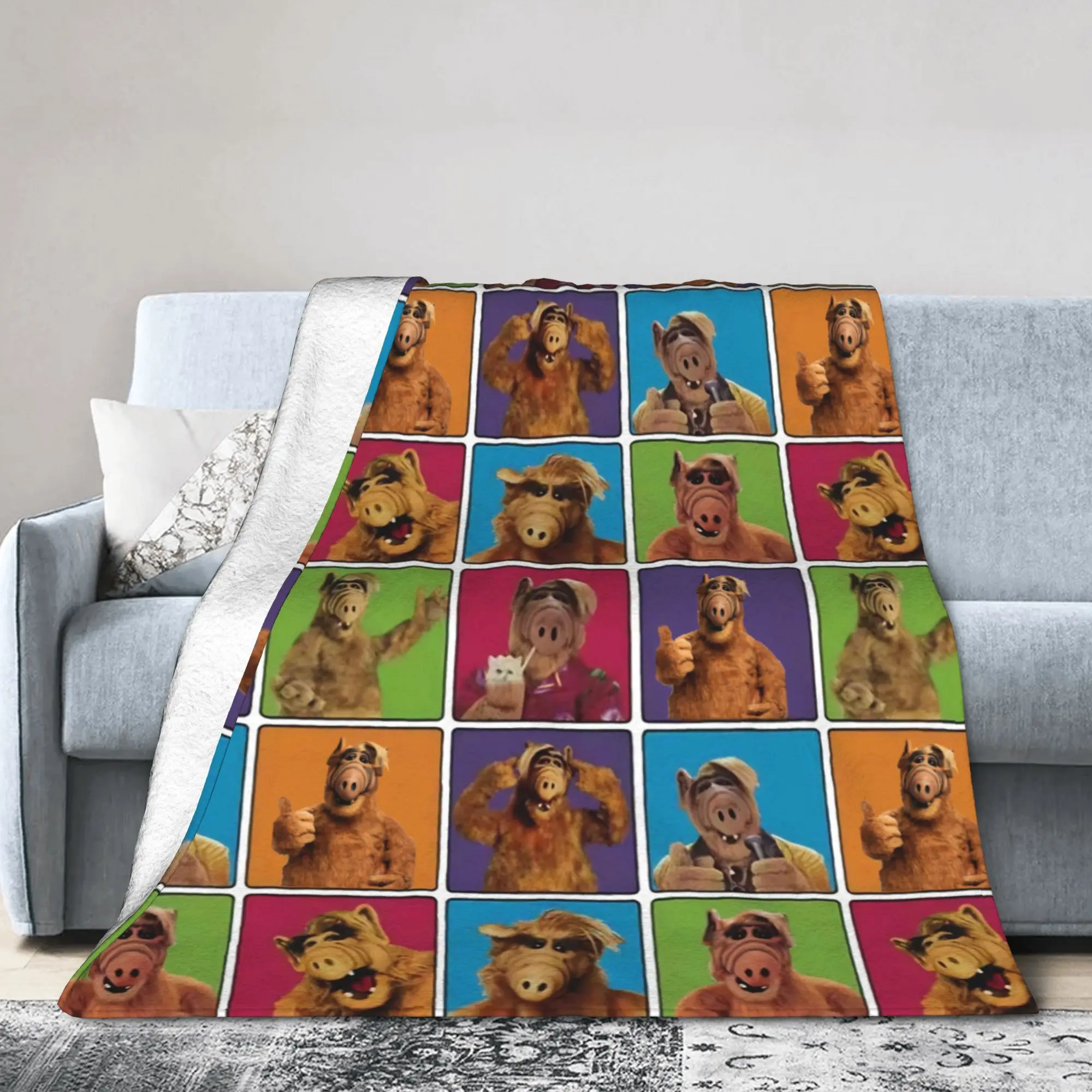 Alf  Alien Life Form Comedy  Blankets  Fleece Novelty Soft Throw Blankets for Home Spring/Autumn