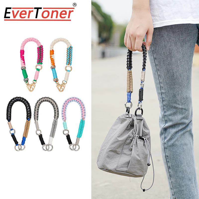 EverToner Moda Bolsa DIY Cinto Trançado Corda Bolsa Alça Modificada Bolsa Acessórios Mulheres Corda Trançada Bolsa Alça de Ombro