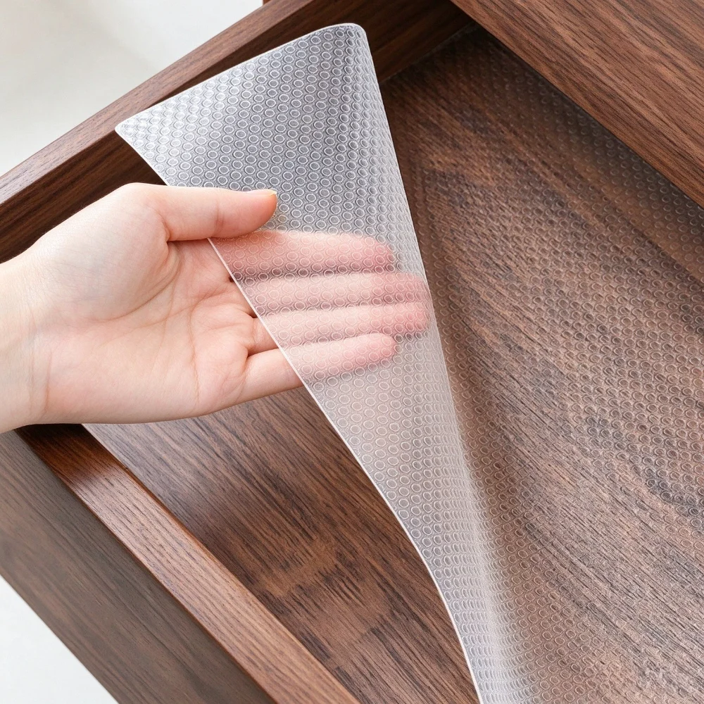 Drawer Mat Shelf Cover Liners Table Pad Non-Slip Waterproof Closet Placemat Cabinet Oil-proof Liners Non-Adhesive
