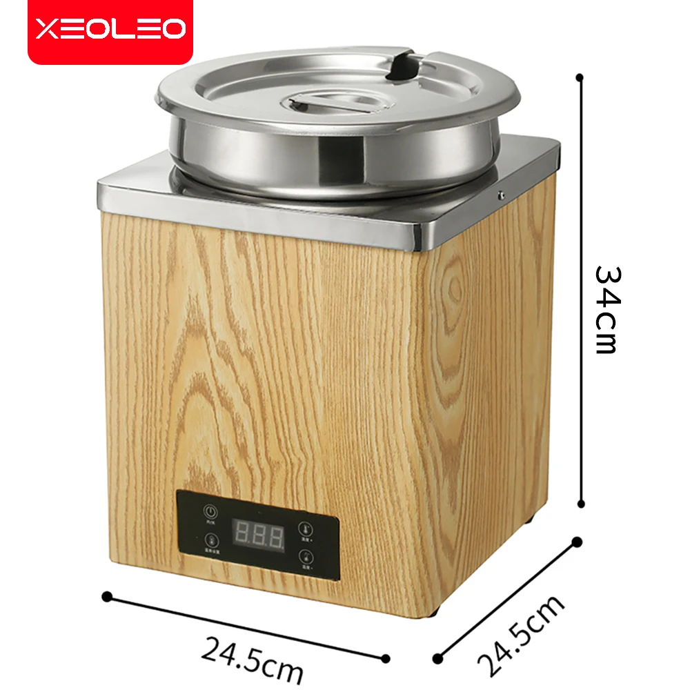 XEOLEO 7L Pearl Pot Brown Sugar Pearl Warmer Stainless Steel Rice Tapioca Sago Thermal Insulation Pot