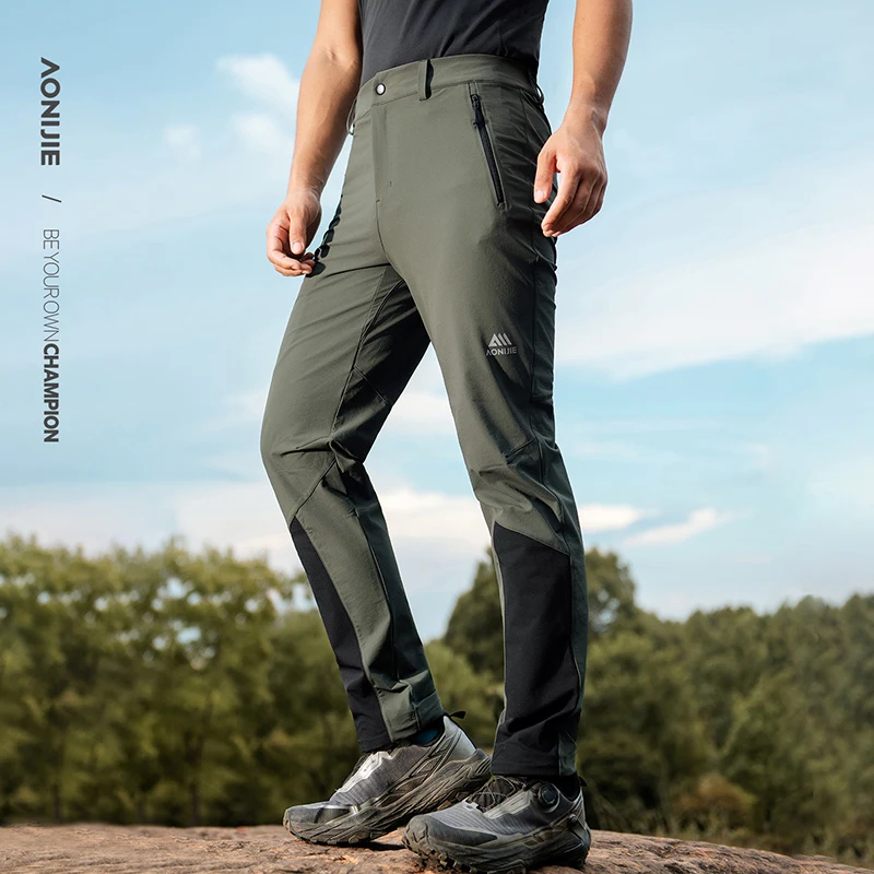 Aonijie Men's Outdoor Pants Hiking Mountaineering Pants Trousers Breathable Warm for Outdoor Hiking Running Pants FM5238