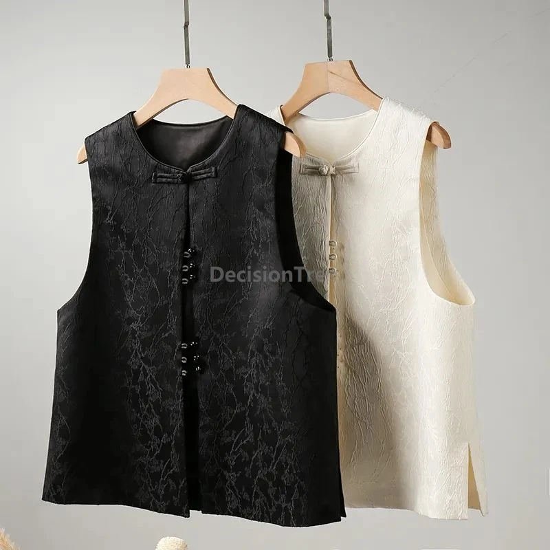 

2026 classical versatile chinese women's vest daily improved leisure elegant jacquard vest spring new fashionable sleeveless top