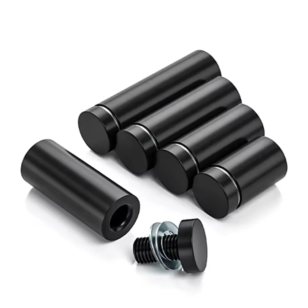 Black/White Stainless Steel Advertising Standoffs Pin Nails Billboard Fixing Screws Hardware Nail Glass Fasteners 12/16/19/25mm