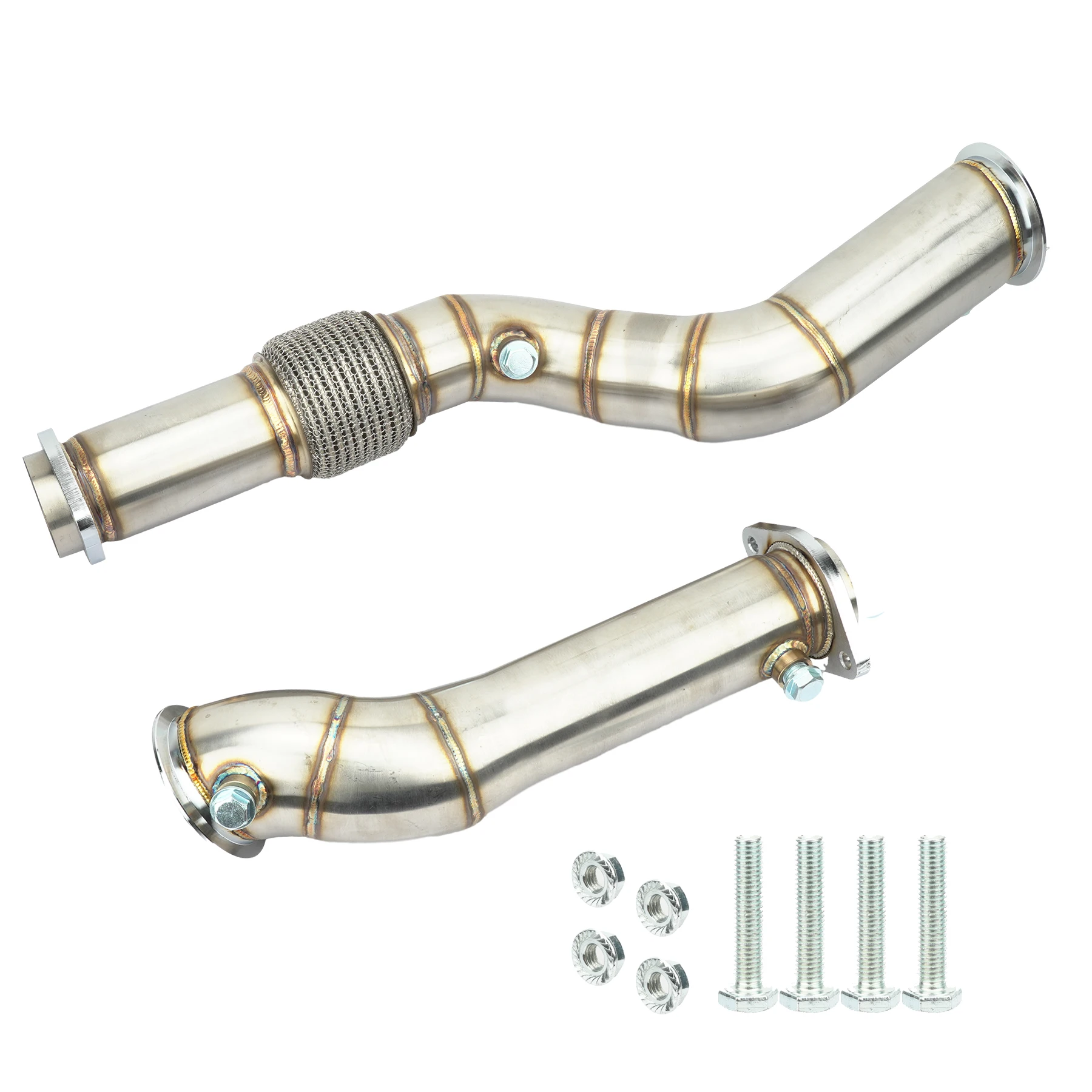 3inch S58 Downpipe for BMW 2020–2023 M3 M4 G80 G82 G83 RWD & AWD fit 2023+  M2 G87 RWD Exhaust Catless Down Pipe RHD and LHD