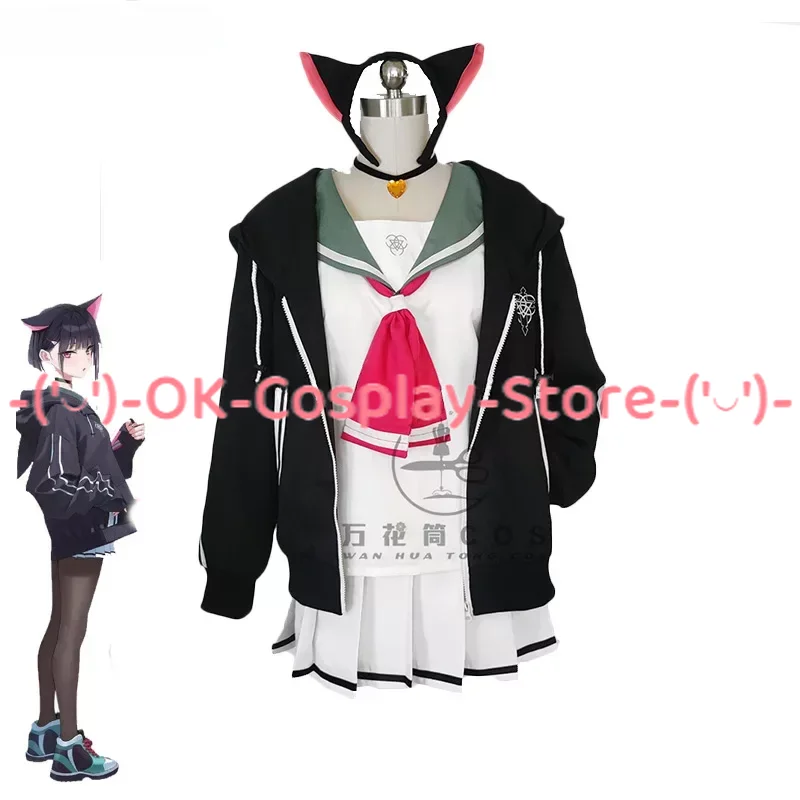 

Game Blue Archive Kazusa Cosplay Costume Women Cute Dress Coat Sailor Suit Halloween Carnival Uniform Anime Clothing Custom Made