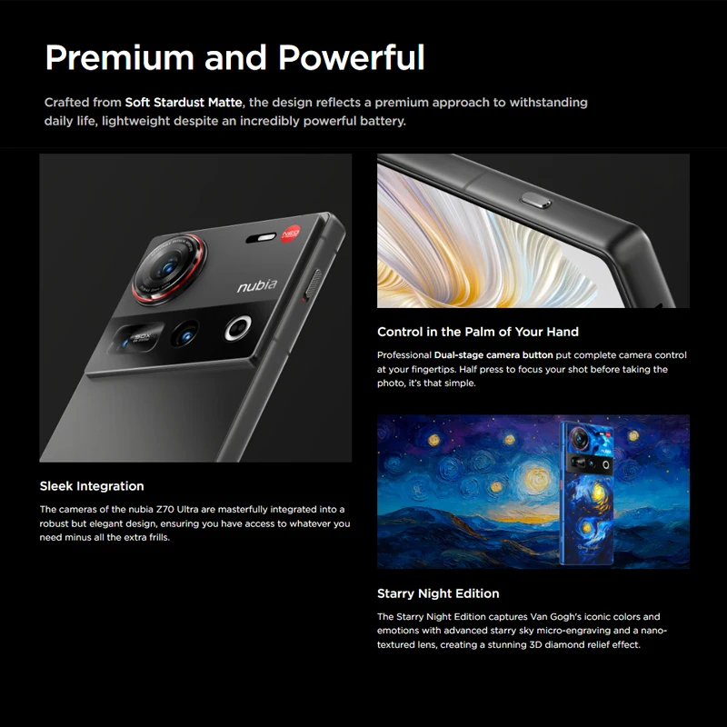 النسخة العالمية Nubia Z70 Ultra NX733J