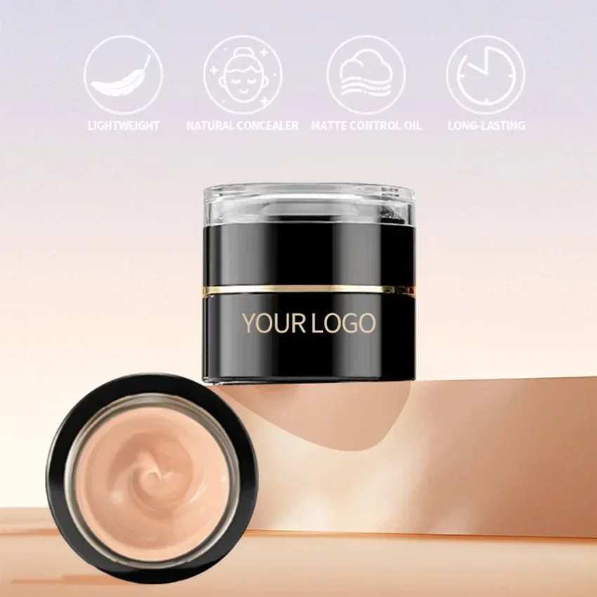 Liquid Foundation Private Label Full Coverage Vegan Moisturizer Oil Control and Waterproof Makeup Custom Logo Bulk Black Box