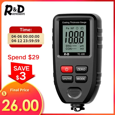 R&D TC100 Coating Thickness Gauge R&D INSTRUMENTS