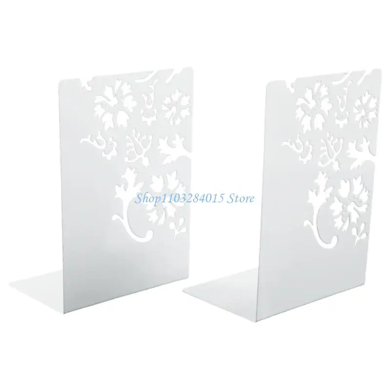 R6FF 2PCS BOOK ينتهي للأرفف المجوفة الزهرة المعدنية BOONDENS HUCKIGH #4