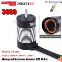 Surpass Hobby 3660 2600KV 3300KV 3800KV 4300KV 3.175mm Shaft Waterproof Brushless Sensorless Motor for 1/10 RC Car Truck Traxxas