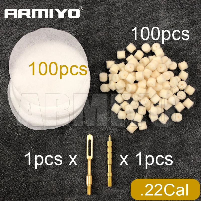 Armiyo Schlauch- und Rohrreinigungspads aus Wollfilz mit Löchern, 6 cm, Messinghalter, massive Schlitzspitzen für 4,5 mm bis 9 mm Jagd – Detail 2
