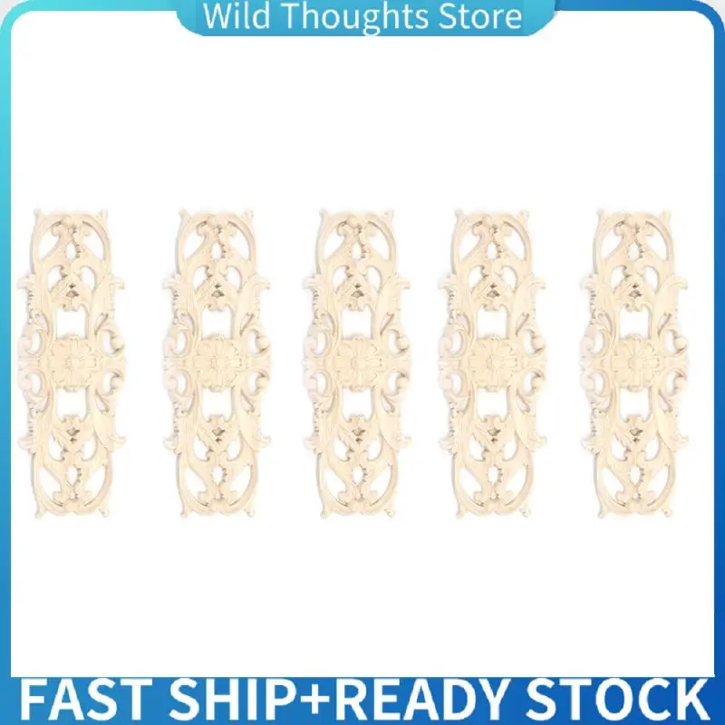 

5X Rubber Wood Carved Applique Retro Furniture Crafts Decor New(22.5 X 8Cm)-[Qahk]