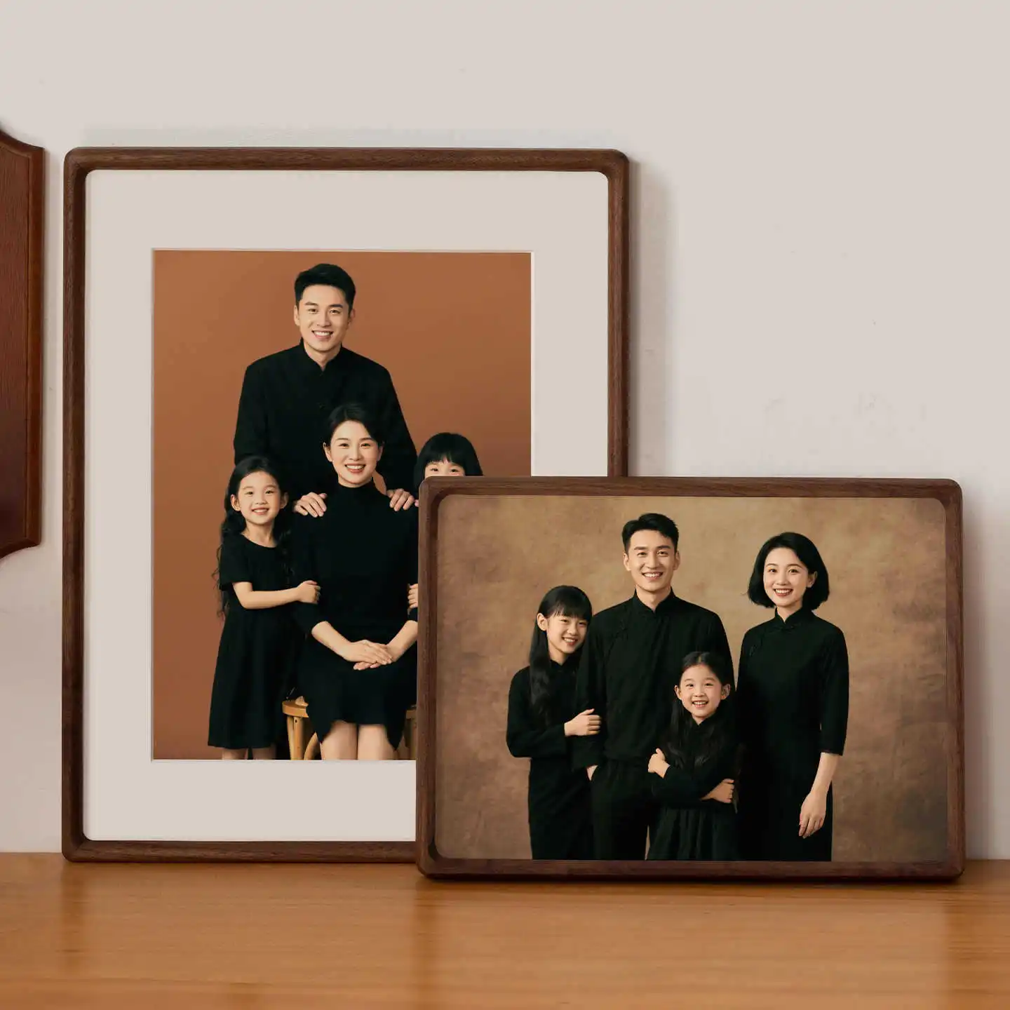 Solid Wood A3/A4 4K 8K Frame High-Quality Black Walnut/Teak Mortise and Tenon Big Picture Family Frame Display Stand Home Decor