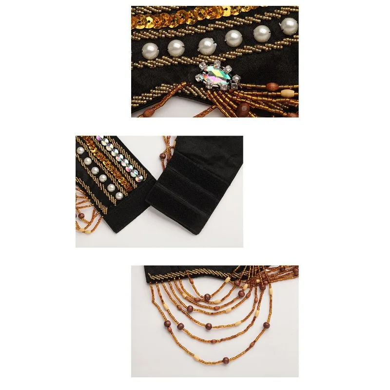 High Quality Handmade Beaded Belly Dance Costume Set For Adult Women Sexy Tribal Bra Waist Belt Skirt Fashionable