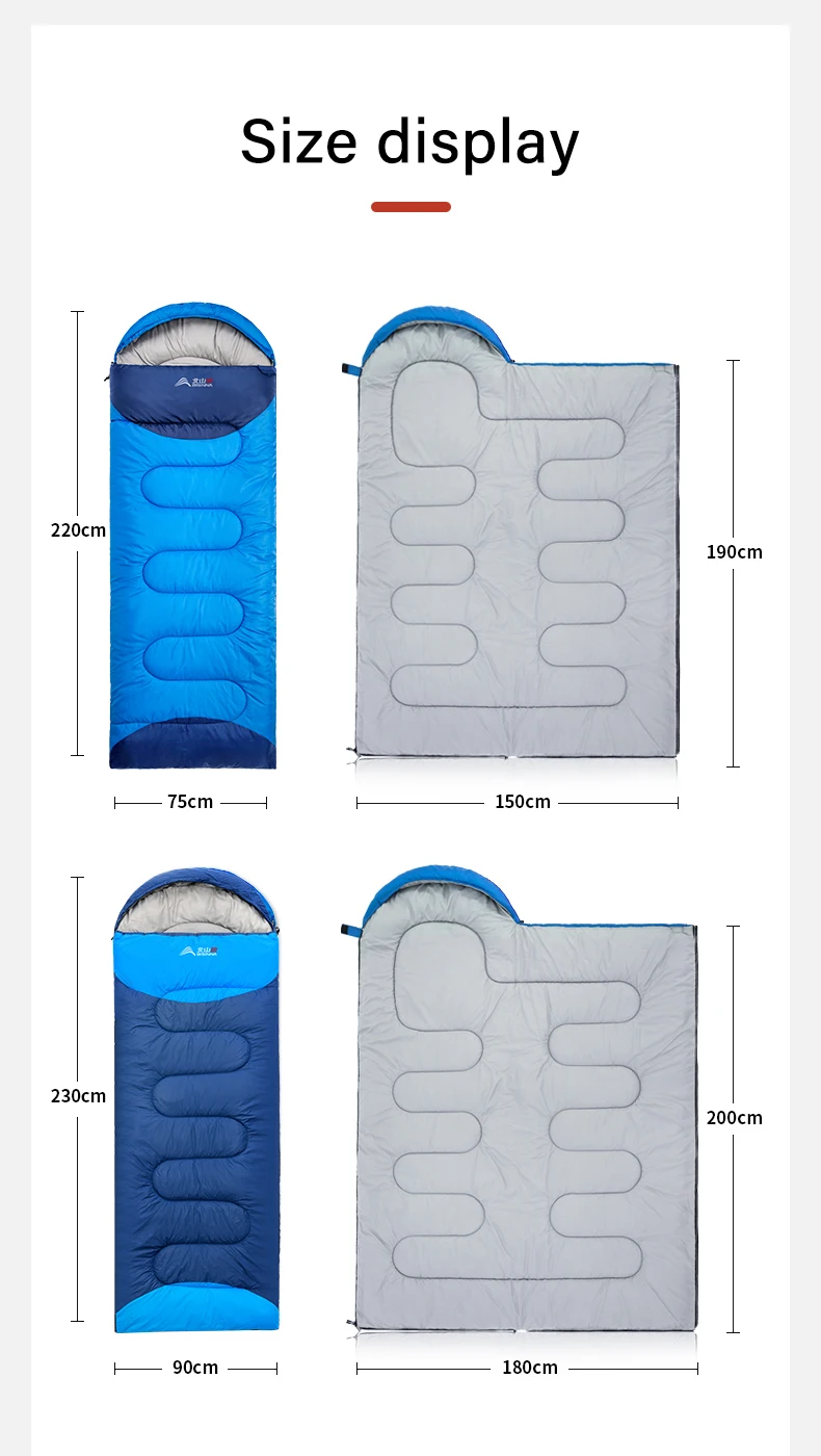 BISINNA Camping-Schlafsack, ultraleicht, wasserdicht, für den Winter, warmer Umschlag, Rucksack-Schlafsäcke für Outdoor-Reisen, Wandern – Detail 7