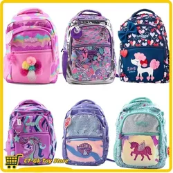 Oryginalna Australia Smiggle New Children Student School Bag Large Capacity Cartoon Double Shoulder Backpack Birthday Gifts