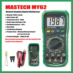 MASTECH MY60 MY61 MY62 MY63 MY64 MY65 MY68 Manual Ranging Digital Multimeter Electric Handheld Tester Meter Voltmeter Data Hold.