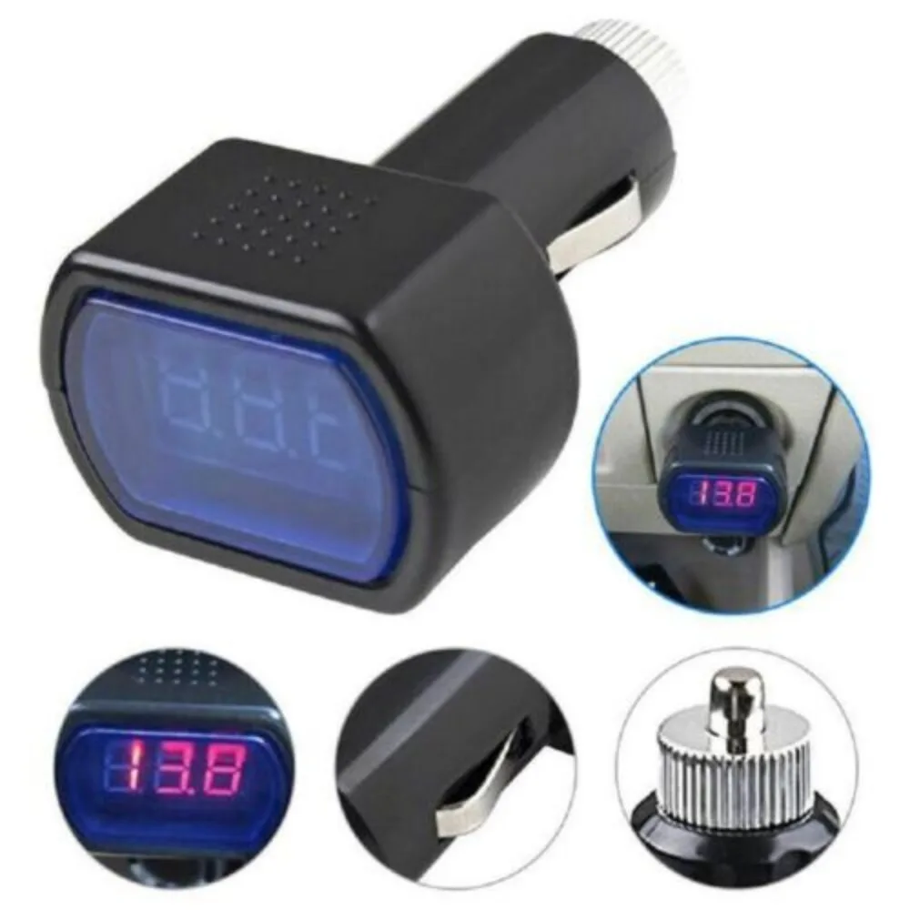 Digital LED Auto Car Cigarette Lighter Volt Voltage Gauge Meter Monitor 12V/24V