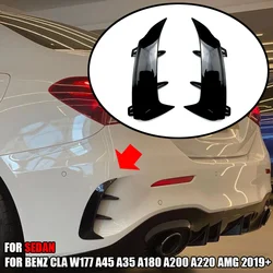 Fit For Mercedes-Benz Accessories CLA W177 Sedan A45 A35 A180 A200 A220 AMG 2019+ Rear Bumper Spoiler Side Canard Air Vent Cover