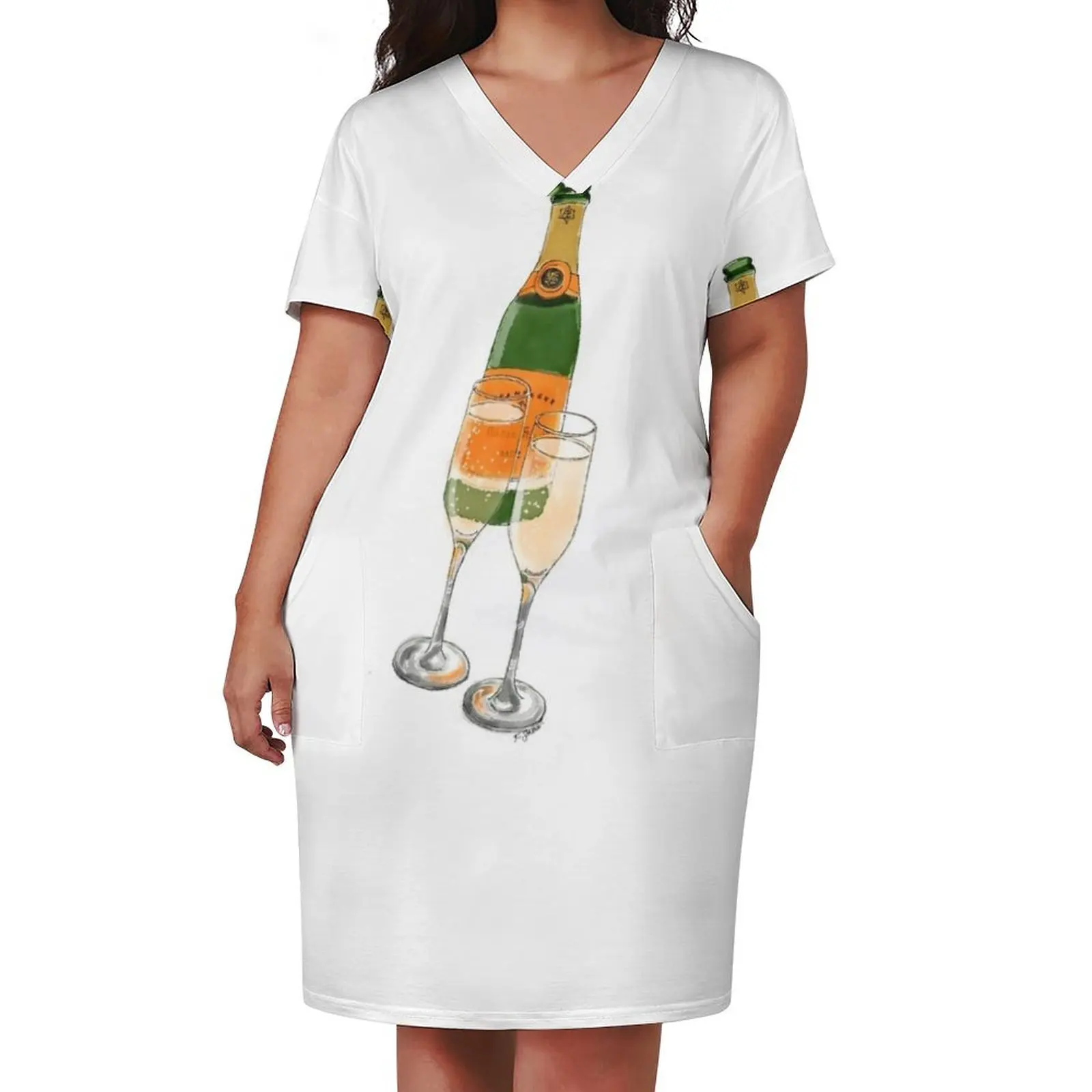 Bubbly dreams! Loose Pocket Dress women