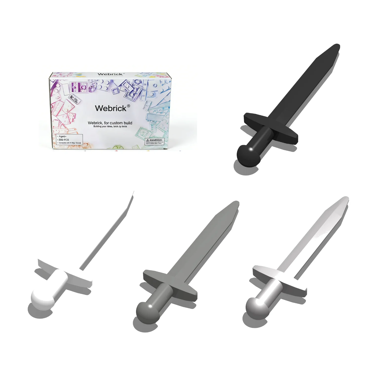 

Набор из 100 деталей: длинные мечи рыцарей и солдат, ножи, реквизит для конструктора, с коробкой, 100% совместимые игрушки-конструкторы.