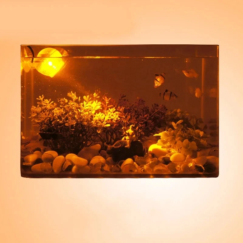 Impermeável LED Fish Tank Spotlight, Mini Iluminação Eletrônica, Economia de Energia, Aquário Mergulho Subaquático, USB, colorido, 5V