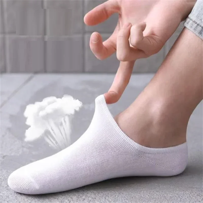 1/5/10/20 زوج/الوحدة موضة سعيد الرجال قارب Soc سيليكون جوارب قطنية غير مرئية الذكور الكاحل جورب النعال Meia #6