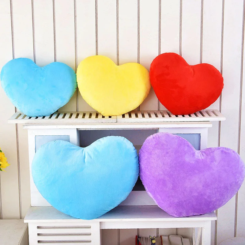 

Heart Shape Pillow Filled Plush Pp Cotton Sitting Cushion Throw Pillow Valentine'S Day Anniversary Wedding Home Sofa Decor Gift