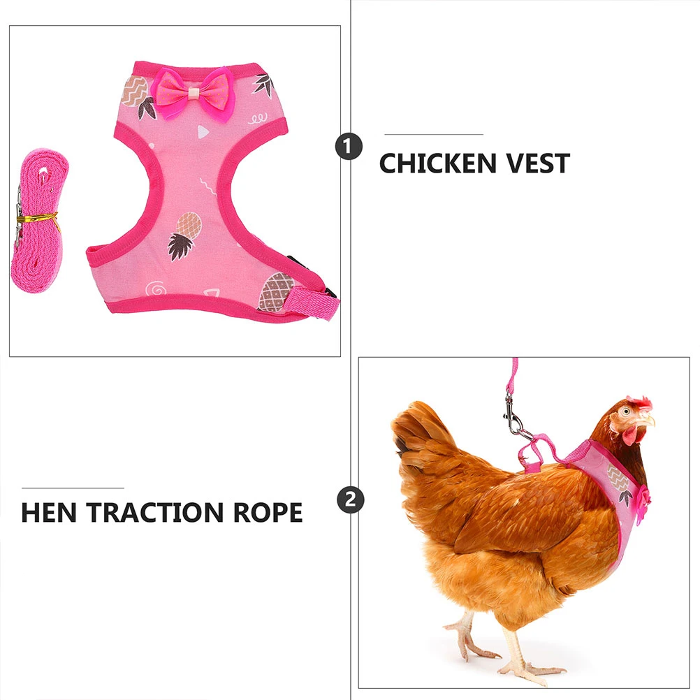 

2 set Stylish Hen Leash Pulling Rope Comfortable Harness Adjustable for Small Chickens