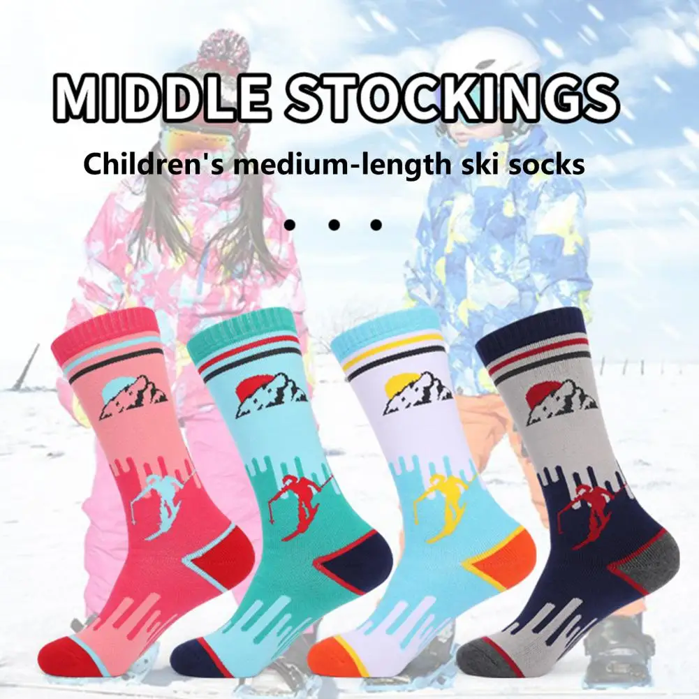 Thermal Socks 1 Pair Delicate Sweat-absorbing Lightweight  Warm Long Knee High Snow for Winter