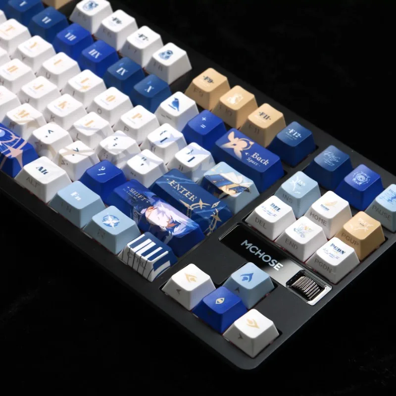 

Sunday Broken Iron Keycaps Custom PBT Cherry Profile/MOA Anime Game All Five Sides Hot Sublimation Office Mechanical Keycaps