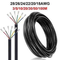 UL2464 6 Conductor Electrical Wire PVC Stranded Tinned Copper 6 Core Wire LED Extension Cable For Trailer Automotive Car Battery