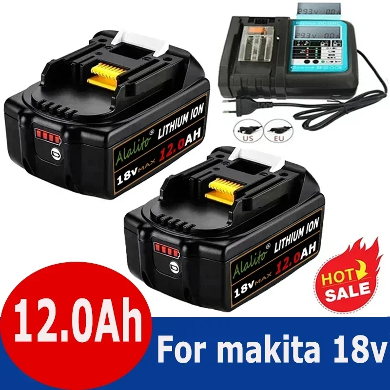 Genuine With Charger BL1860 Rechargeable Battery 18V12000mAh Lithium Ion for Makita 18v Battery 8Ah BL1850 BL1880 BL1860B LXT400