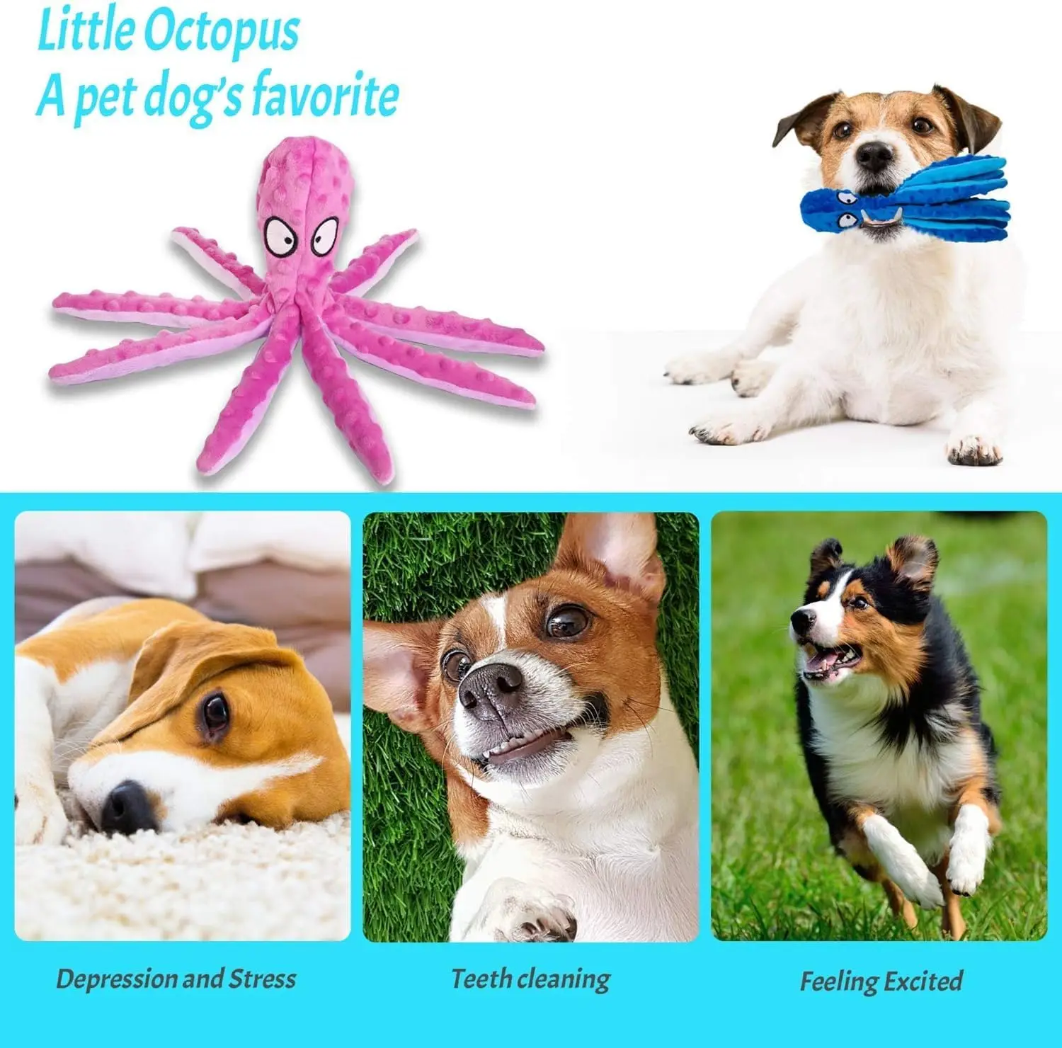 لعبة كلب صار الأخطبوط مضحك الحيوانات الأليفة لعبة مضغ تفاعلية للكلاب الصغيرة الكبيرة لا حشو ذكي لدغة المقاومة منتجات الحيوانات الأليفة #4