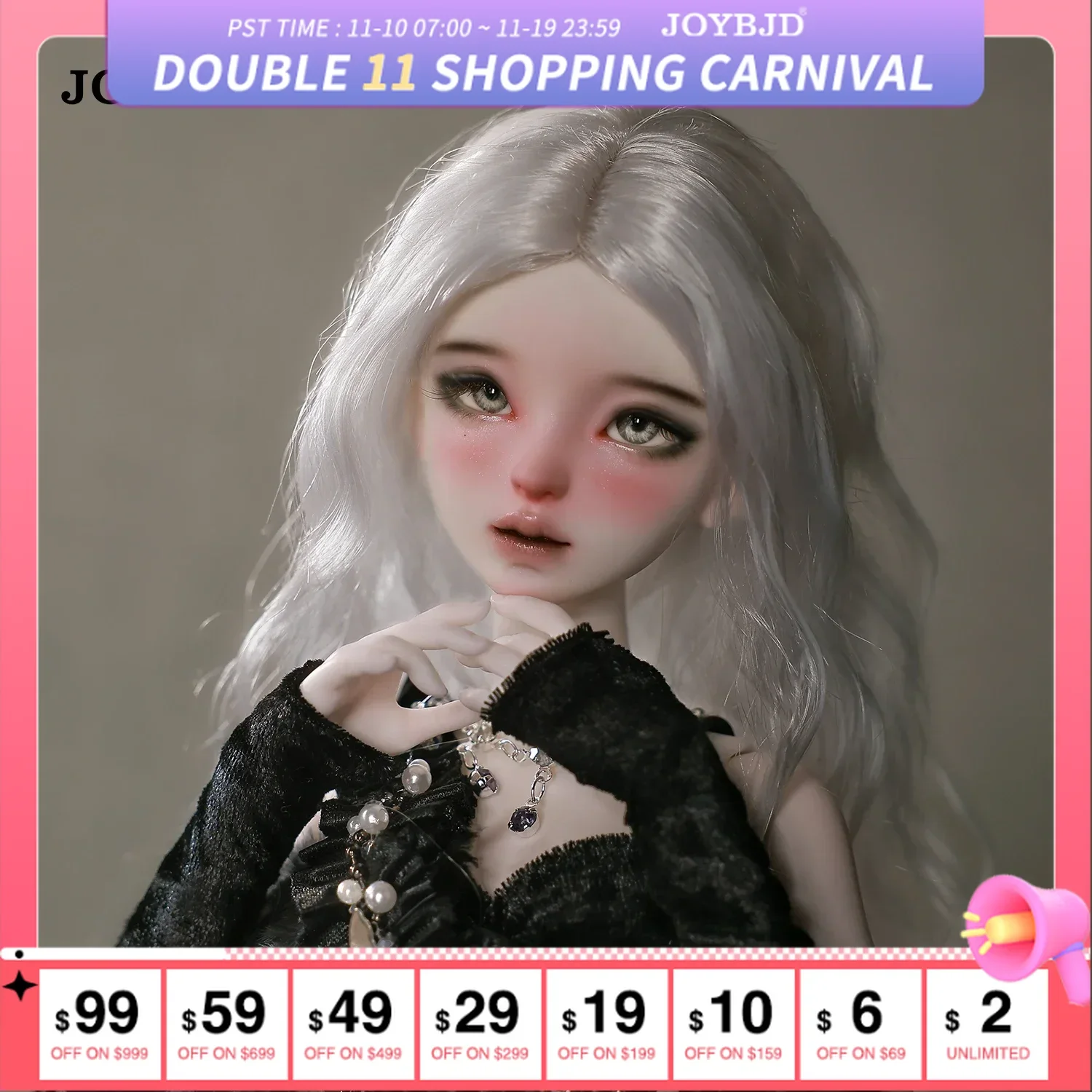 

Joybjd 1/4 Xinyue A Bjd Doll Fullset with Muxi Body French Style Gentlewoman Prince's Coronation Full Dress Resin Toy