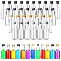 50Pcs 30ml-150ml Empty Clear Plastic Mini Liquor Bottles Refillable Spirits Container For Juice Drink Wine Alcohol Wedding Party