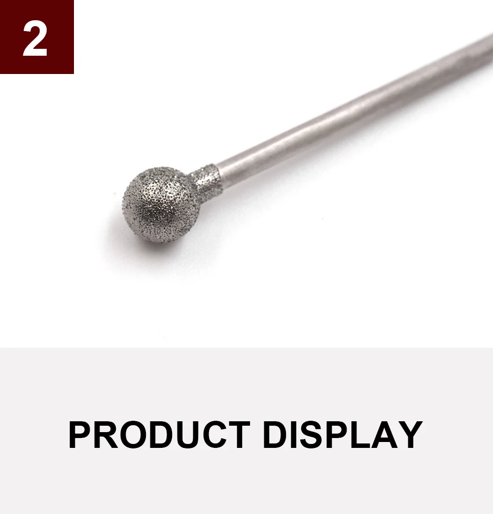 Professionelle Präzisions-Diamantschleifbits - 3mm Schaft Rotationswerkzeug-Zubehör zum Schnitzen, Polieren & Gravieren – Detail 5