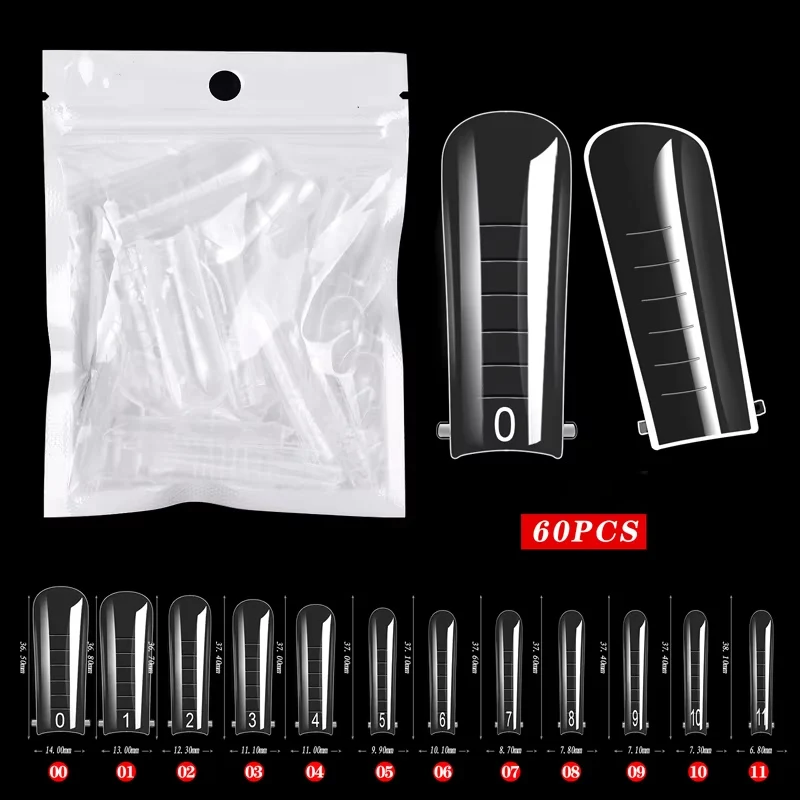 60 Teile/beutel Uv Gel Polieren Schnelle Gebäude Form Acryl Gefälschte Nail art Erinnerung Dual System Nagel Zubehör Verlängerung Nagel Form
