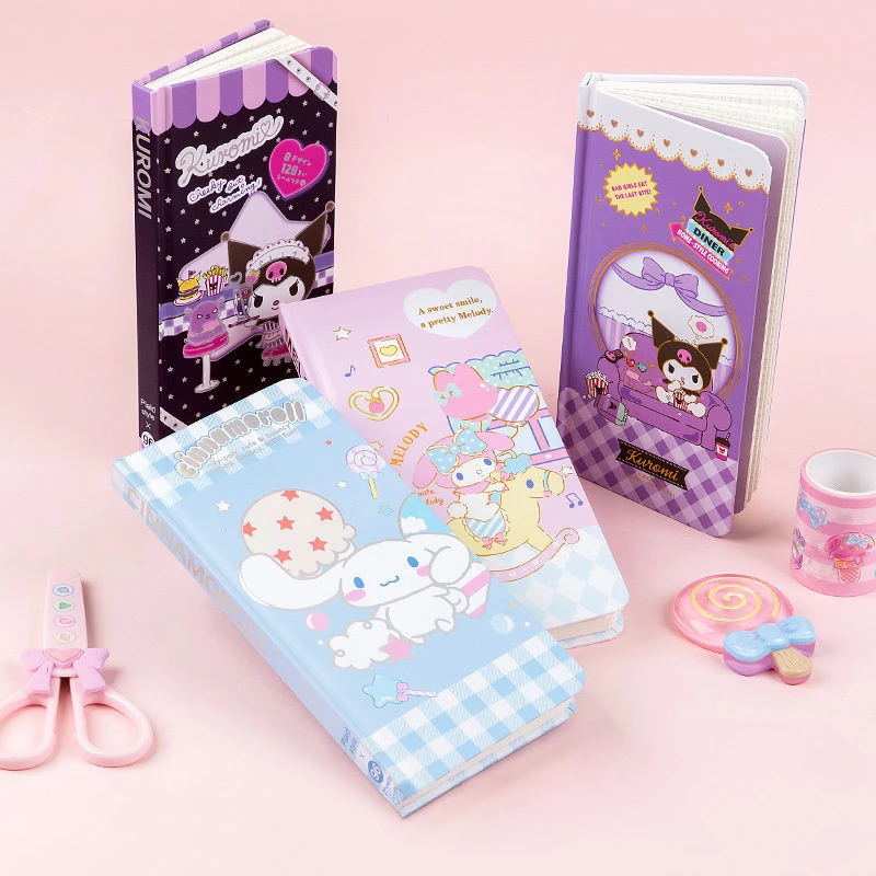 Kawaii kuromi Egyhetes planner Füzet sanrio planner journals Füzet matricák Előjegyzési naptár 2025 aranyos Jegyzetblokk lányok Iskola Anyagellátás