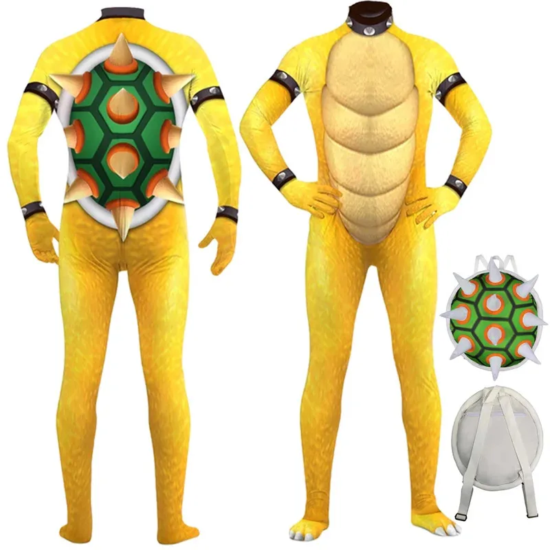 

Желтый комбинезон для косплея для взрослых, костюм для игры, маскировка, комбинезон, рюкзак, сумка на плечо, наряды, карнавальный костюм на Хэллоуин