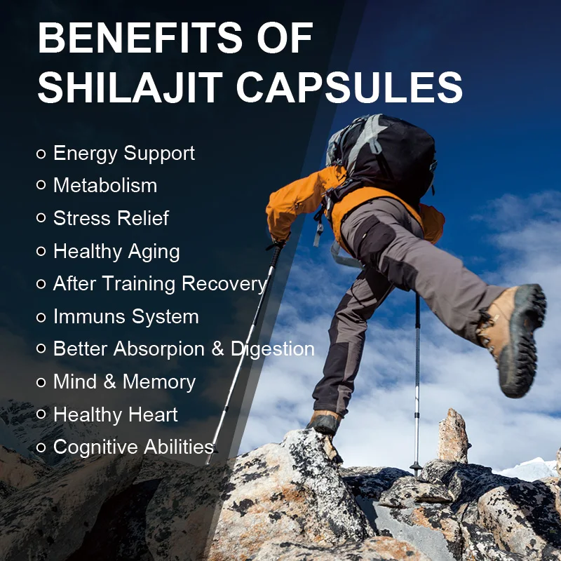 Original Shilajit Supplement with 50% Fulvic Acid Energy Boost & Immune Support, Enhance Men Performance, Strong Muscle