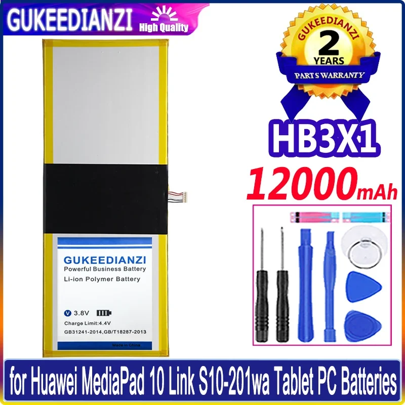 

Bateria HB3X1 12000mAh High Capacity Rechargeable Battery For Huawei MediaPad 10 Link S10-201wa S10-201WA 201u MediaPad10