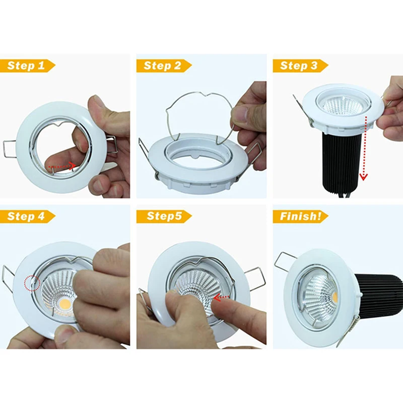 1PC MR16 MR11 Light Cup Bracket Card Ring Downlight Spotlight Spring Lamp Retaining Spring Clip Ring Lamp Fixed Clip LED light