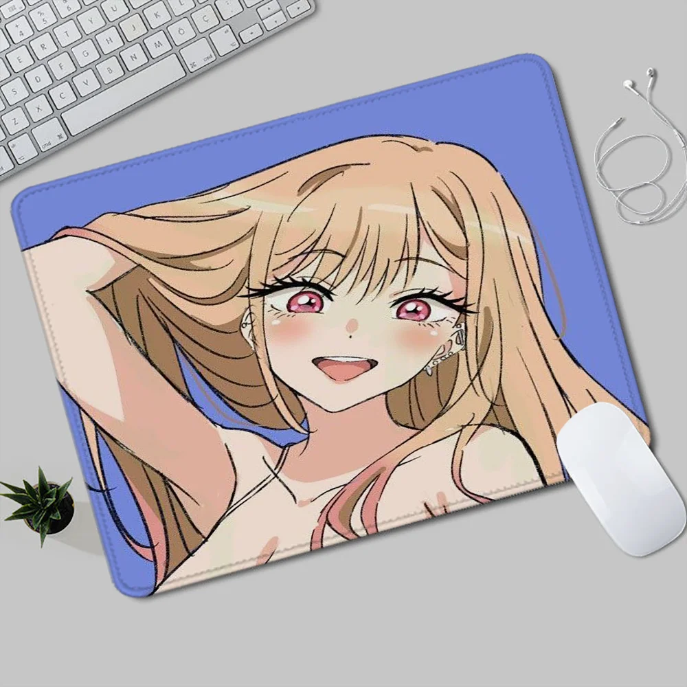 Small Computer Mouse Pad Cute Desk Accessories Office Kitagawa Marin Mousepad Gamer Gaming Mat Offices Mats Anime Gadgets Mause