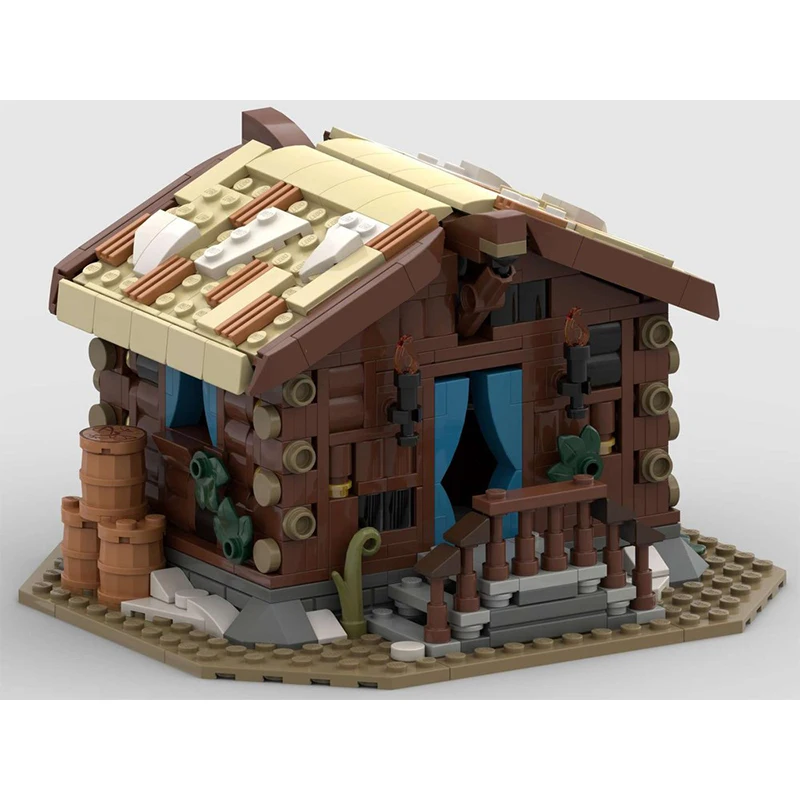 charming Viking trading post bricks Nordic village achitectural house diorama blocks mdieval town modular building moc unique