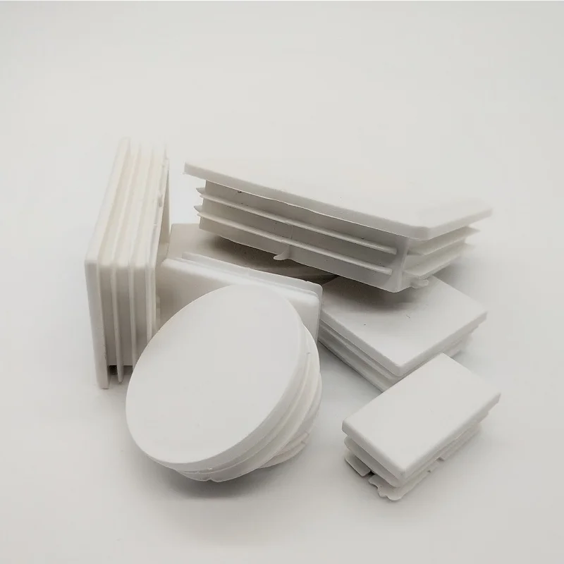 4Pcs Chair Leg Plastic Whitle End Cap Square Tube Insert White 15mm 20mm 30mm 40mm Anti Slip Feet Protector Pads Home Decor