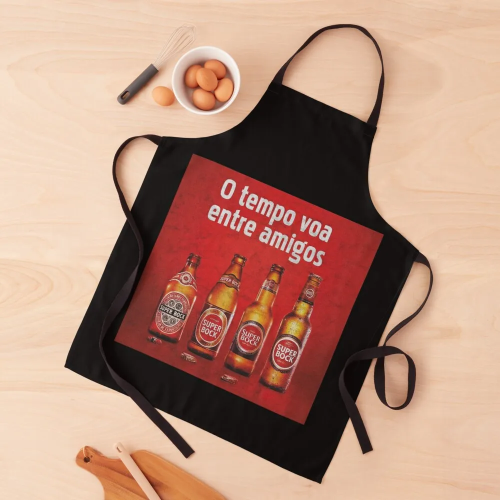 

Super bock design vintage Apron Kitchen Household Items Women's Kitchen Apron Aprons Ladies Barista Apron