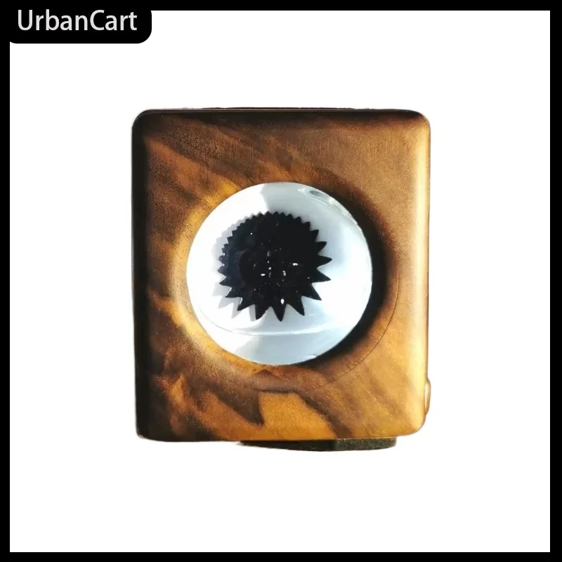 Magnetic Fluid Lamp Wooden Base Rhythm Light Desktop Decoration Music Pickup Light Creative Decompression Ornament Gift
