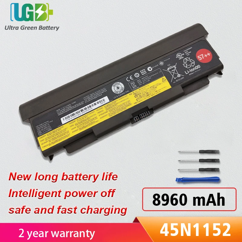 

UGB New 45N1153 45N1152 Battery For Lenovo T440P T540P W540 L440 L540 45N1145 9 Cell 11.1V 100Wh High Capacity